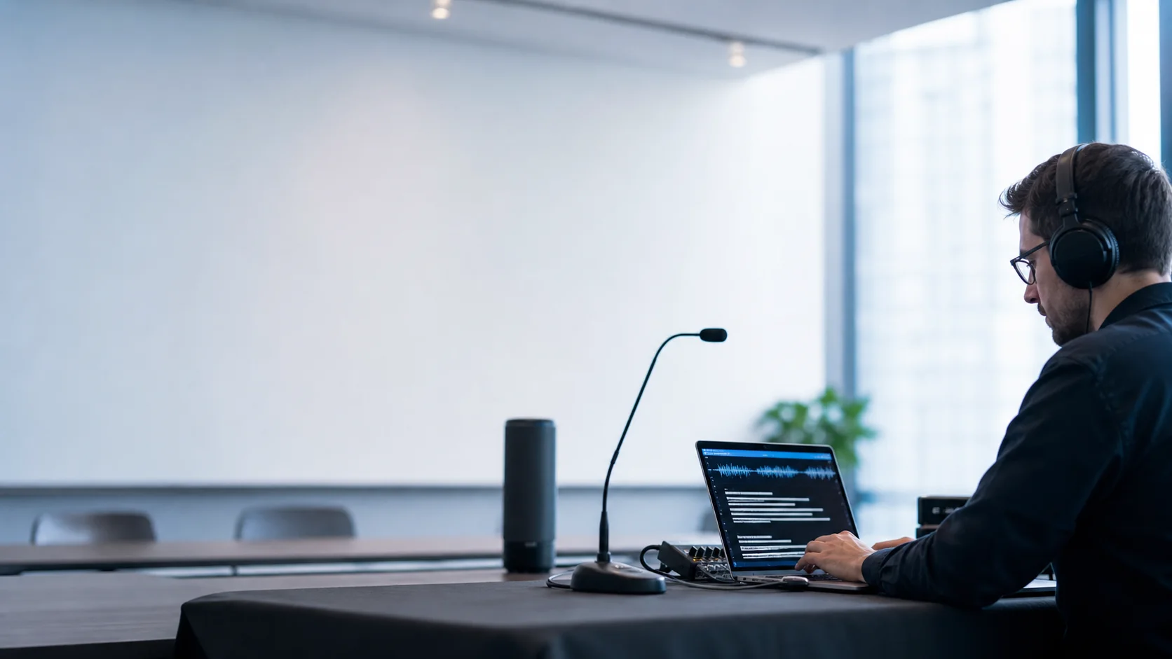 Professional monitoring live speech transcription