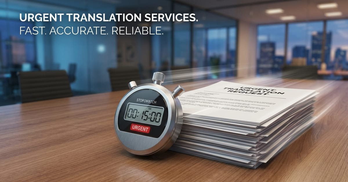 Urgent and same-day document translation service in Singapore
