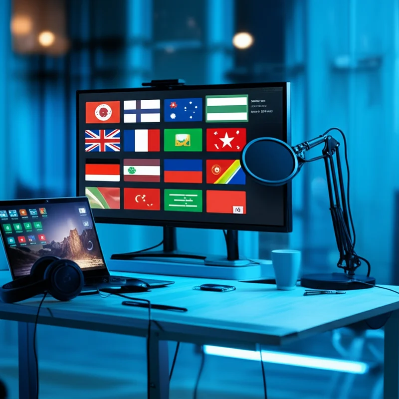 AI-powered translation technology and interpretation software interface