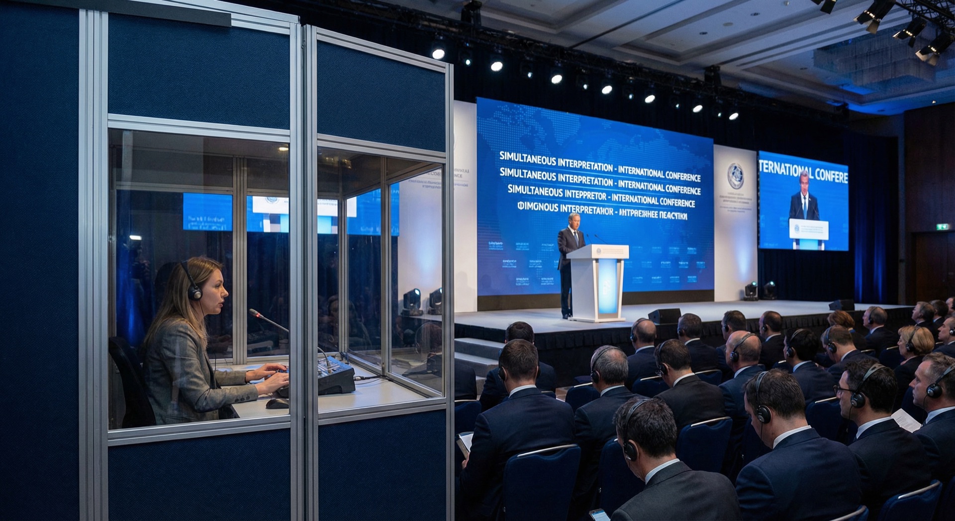 Simultaneous interpretation Malaysia Singapore - professional conference interpreter booth