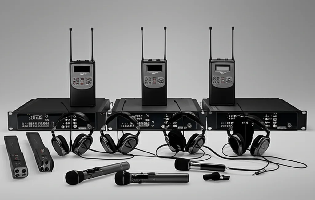 Professional interpretation equipment - wireless receivers and headsets