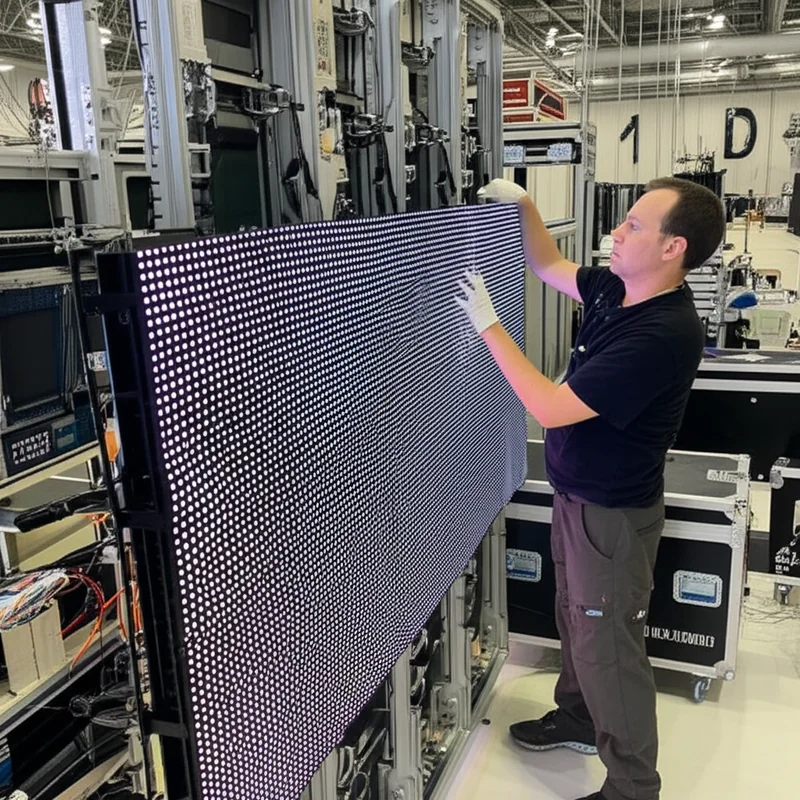 Professional LED screen installation and setup
