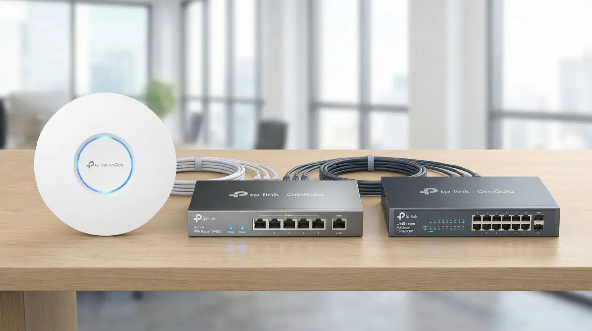 Illustrative centrally managed business wireless equipment