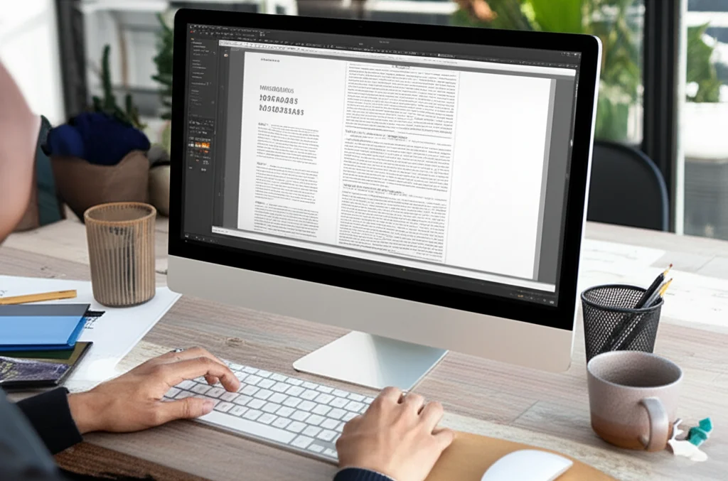 Professional document typesetting and layout design for translated documents