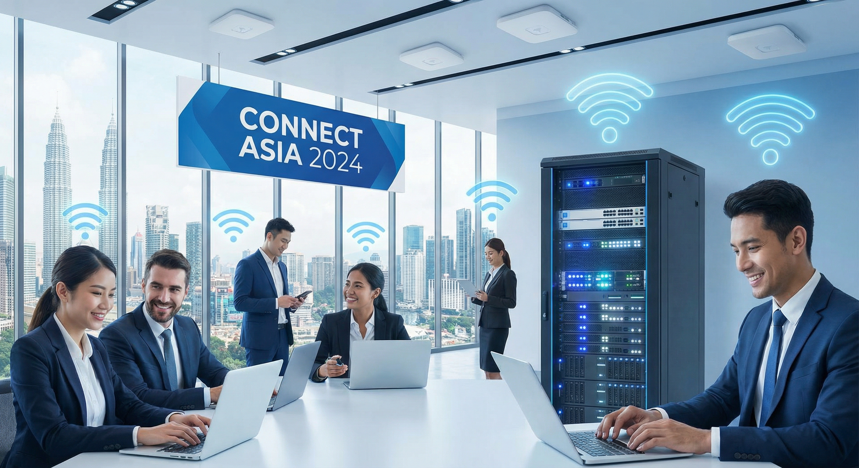 Pemasangan rangkaian dan WiFi pejabat profesional oleh TRANSLIFE